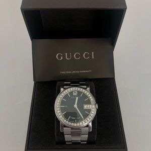 Gucci Diamond Watch 101M Black Face